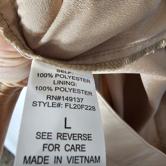 Favlux Khaki Polyester Skirt Mermaid Cut Women's Size Large NWOT - Picture 4 of 8